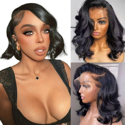 13x4 Body Wave HD Lace Front Wigs Human Hair Glueless Bob Wigs