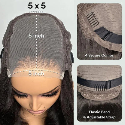 Charming 5*5 Lace Closure Straight Wigs