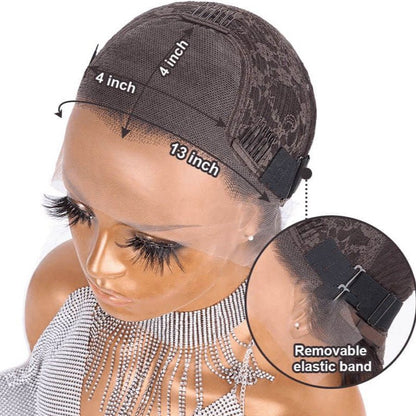 Chocolate Brown Long Curly Wig 100% Human Hair