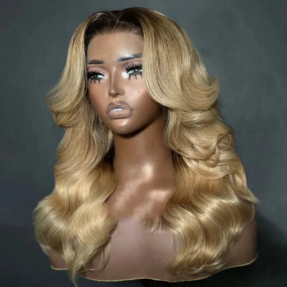 Classical Blonde Layered Cut Wavy Wigs