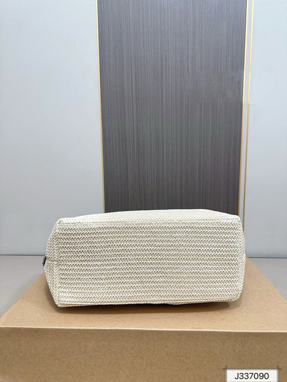 PRADA Woven Shopping Bag Raffia Tote Bag 31x31cm