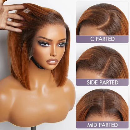 Ginger Ombre Straight Bob Wigs for Summer