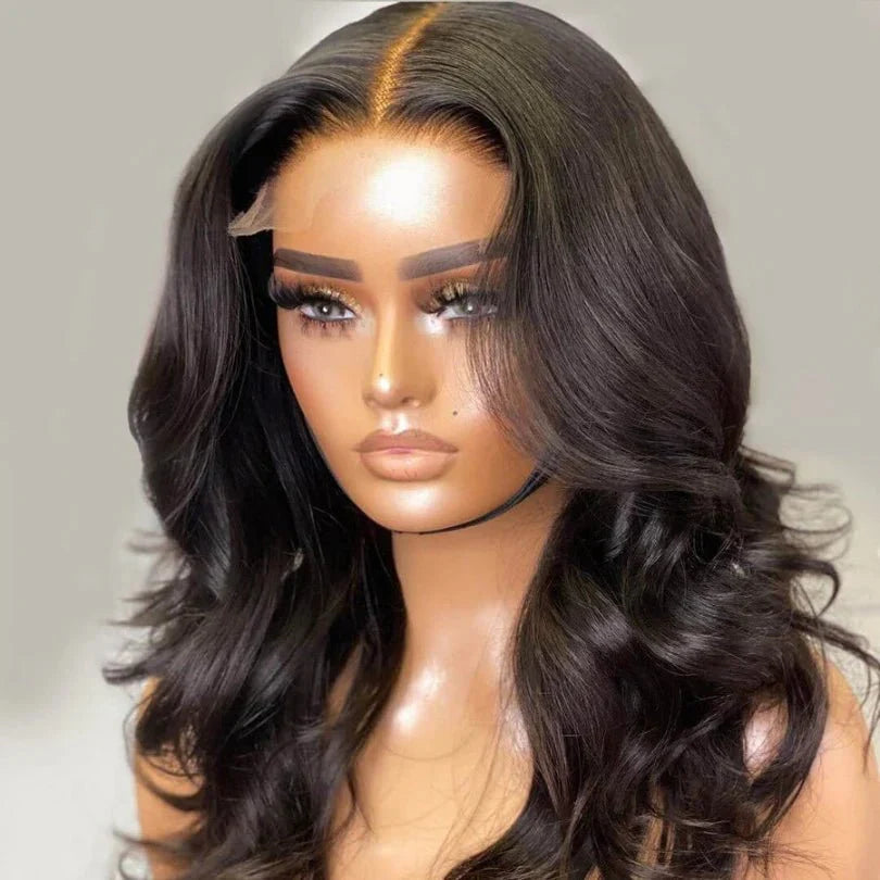 Girls Mid-part Body Wave Layered Wigs